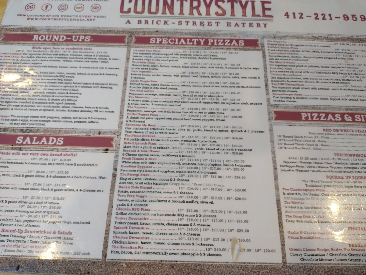 Menu Country Style Pizza-8