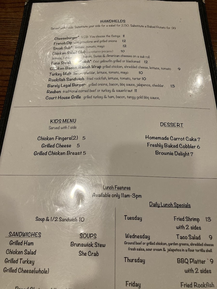 Menu Court House Cafe-7