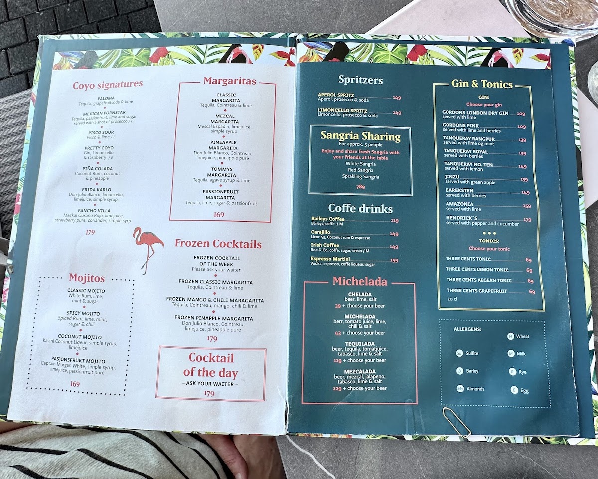 Menu Coyo - Meksikansk Restaurant & Taquilla Bar Sørenga-6