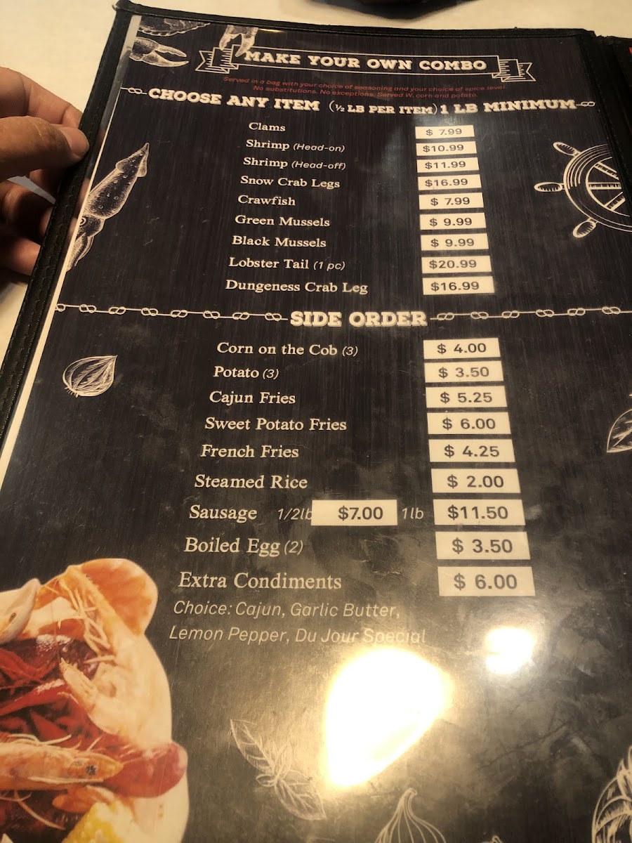 Menu Crab Du Jour Uncc Cajun Seafood & Bar-3