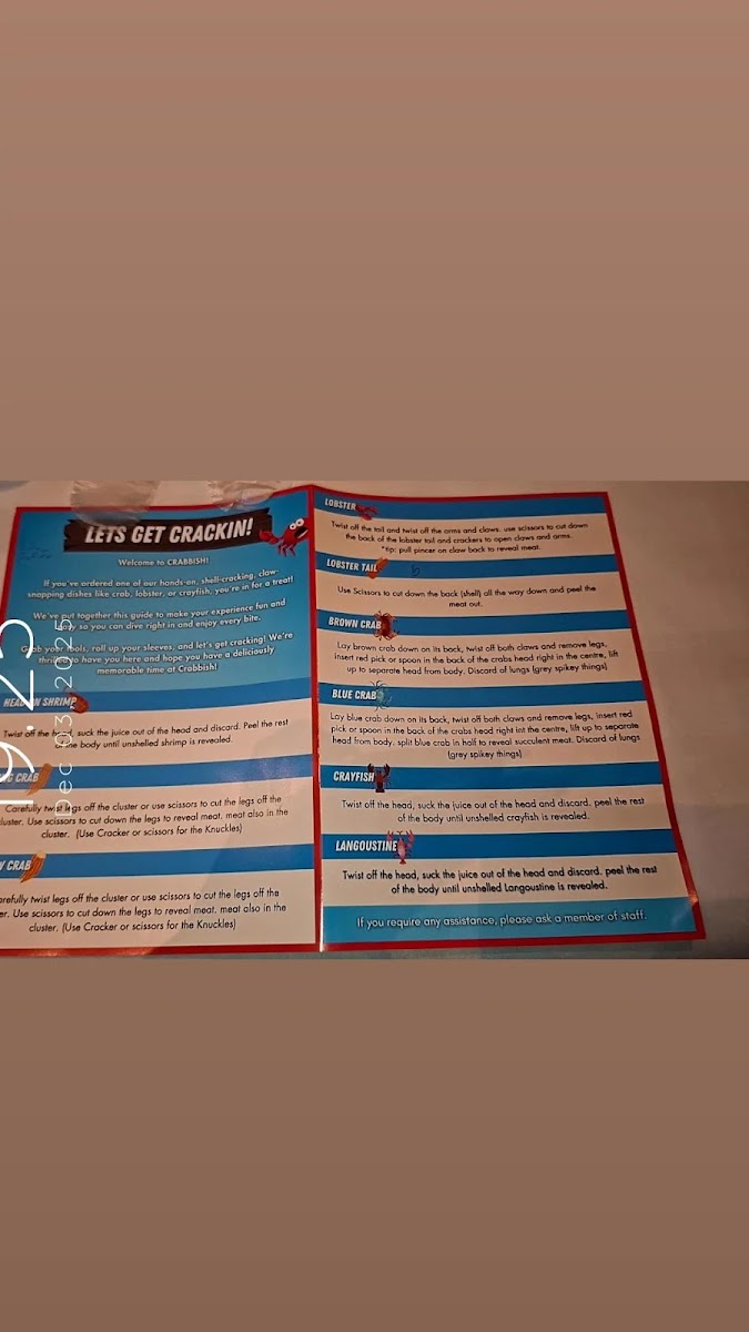 Menu Crabbish Manchester-1