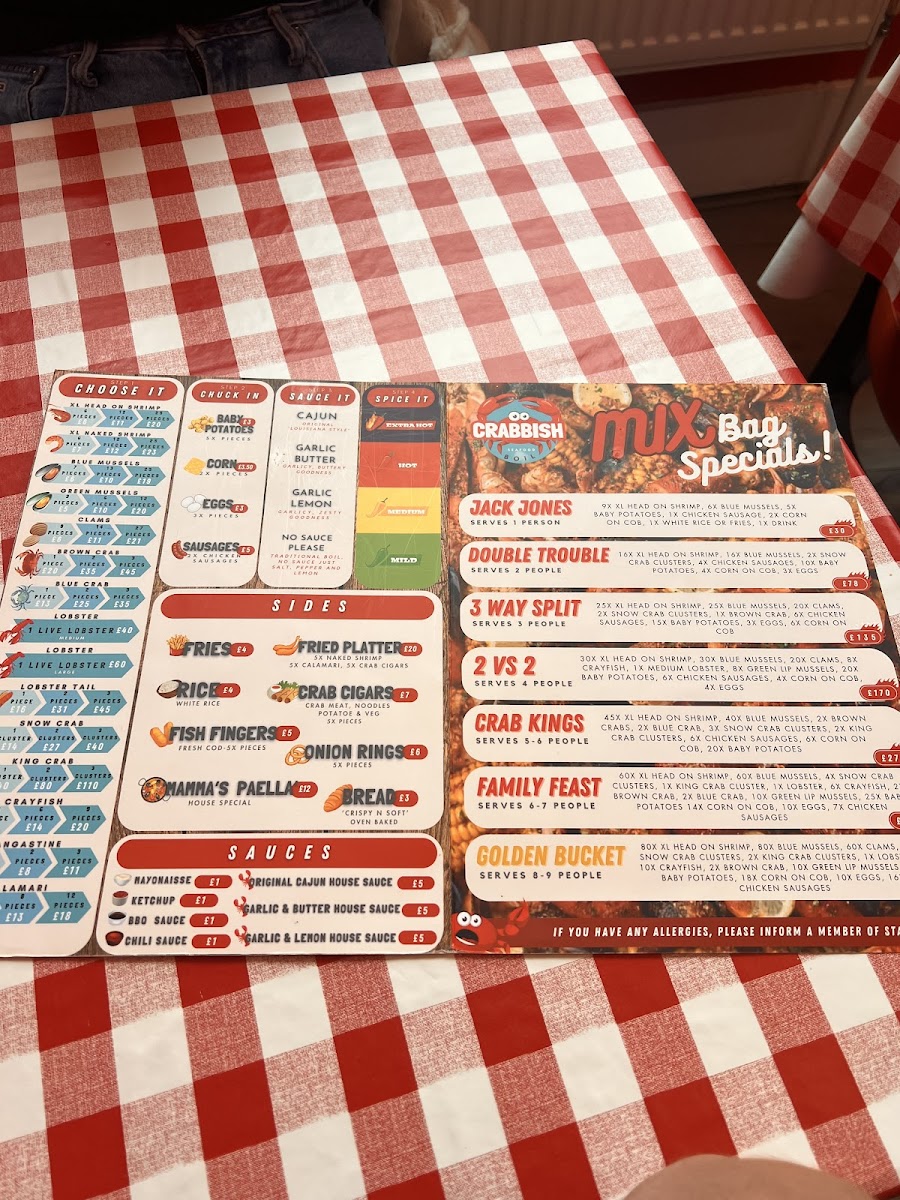 Menu Crabbish Manchester-10