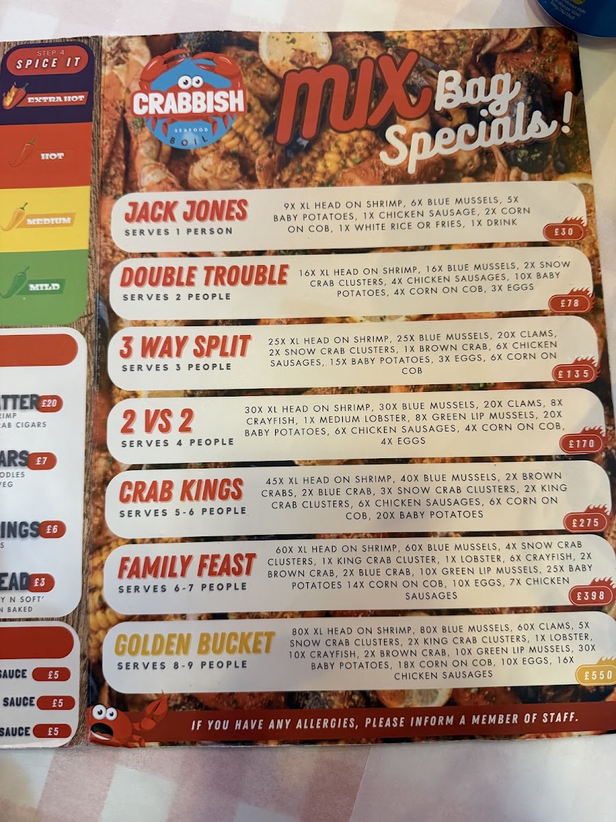 Menu Crabbish Manchester-6