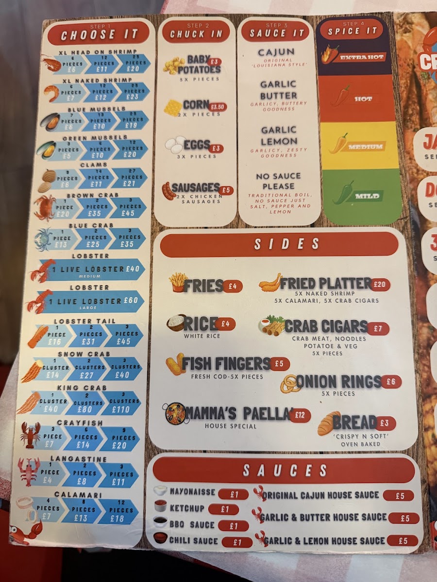 Menu Crabbish Manchester-7