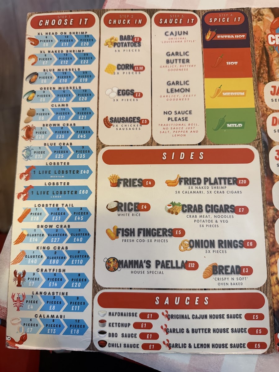 Menu Crabbish Manchester-8