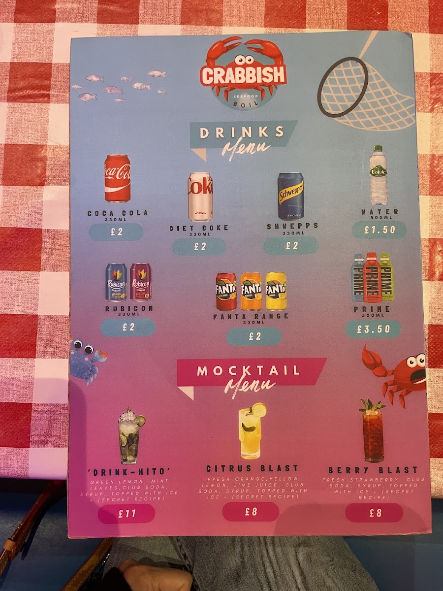 Menu Crabbish Manchester-9