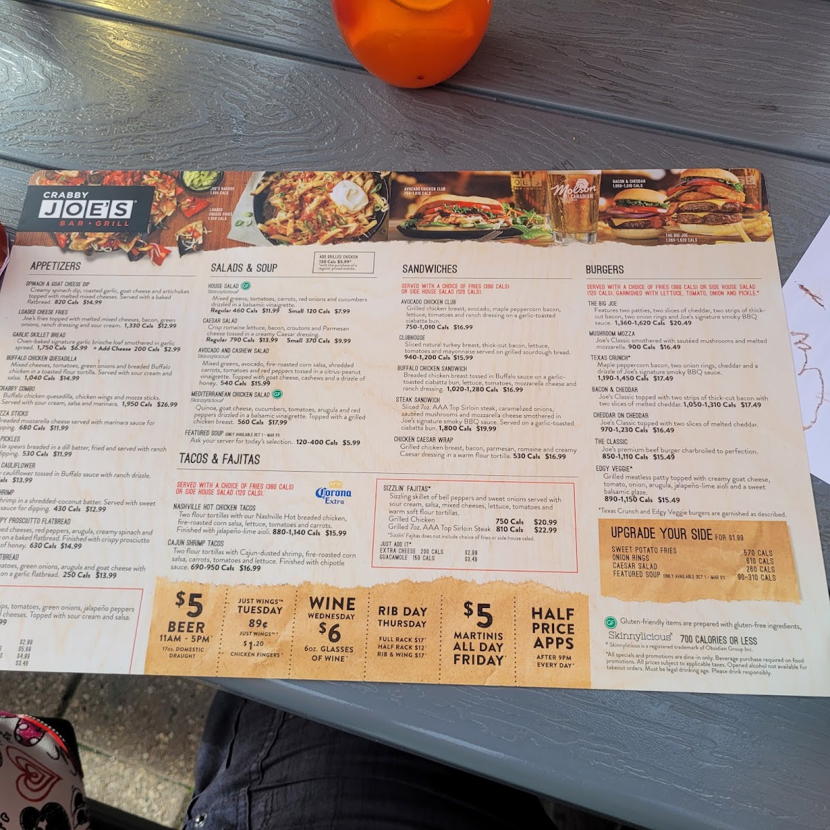 Menu Crabby Joe's Bar • Grill-2