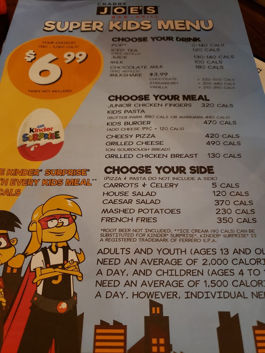 Menu Crabby Joe's Bar • Grill-5