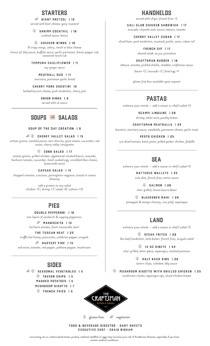 Menu Craftsman Kitchen & Terrace-1