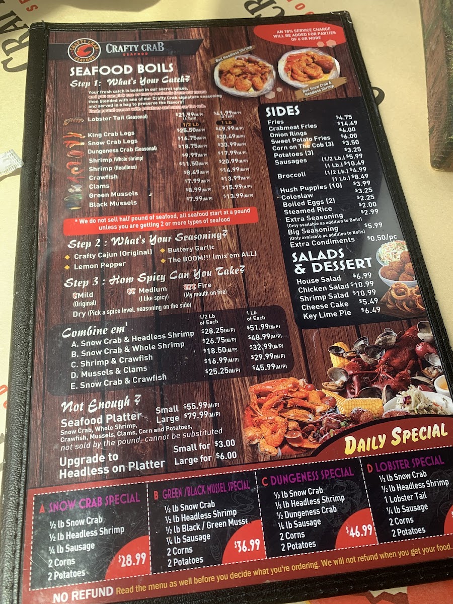 Menu Crafty Crab Woodbridge-9