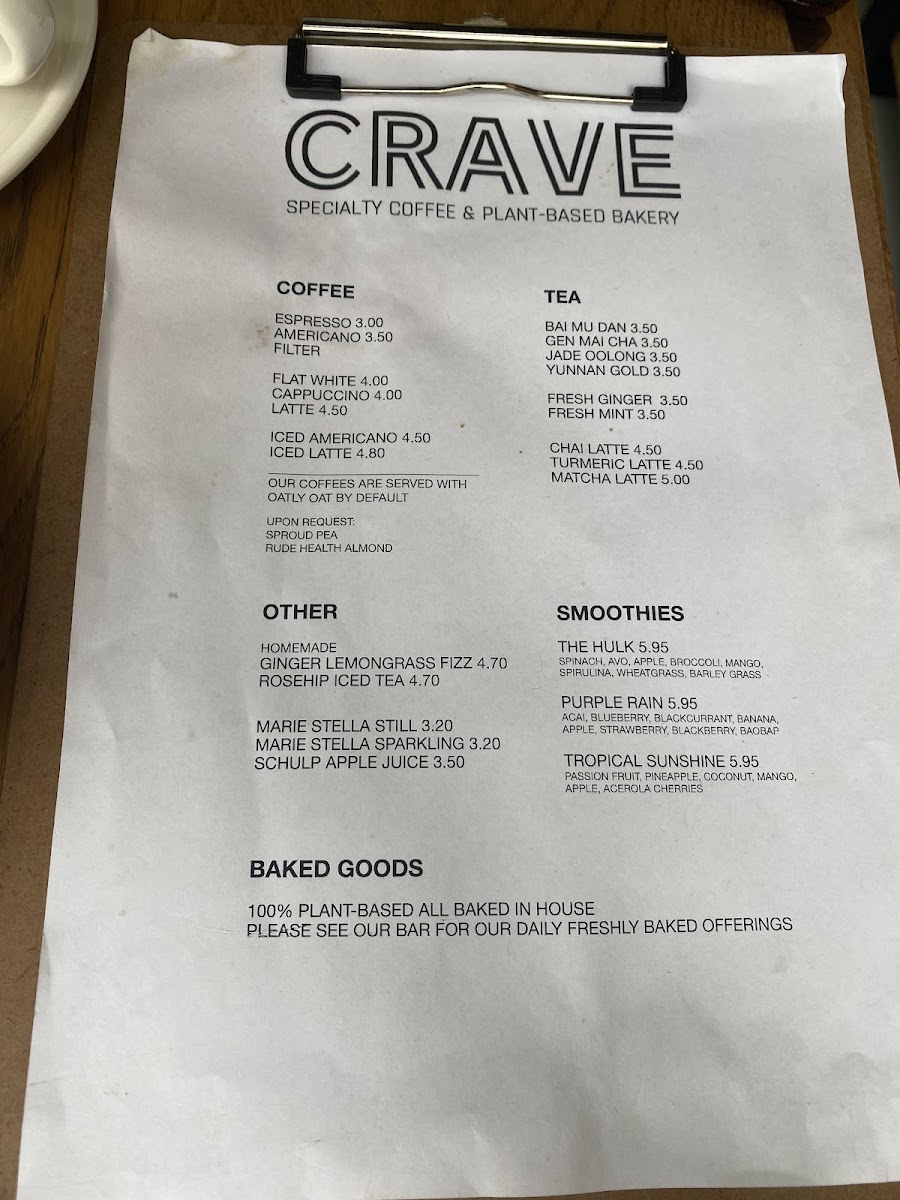 Menu Crave Coffee & Bakery-2