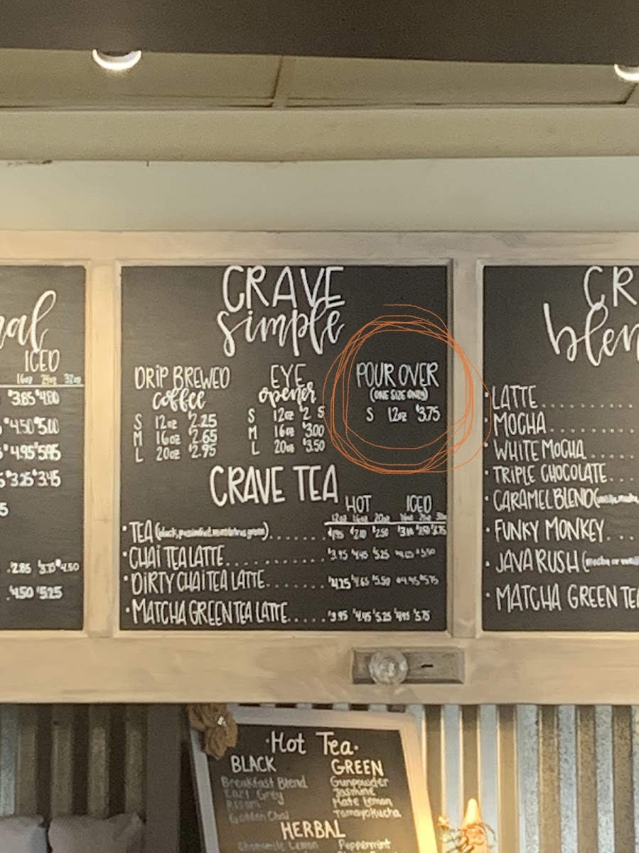 Menu Crave Coffee & Tea-4