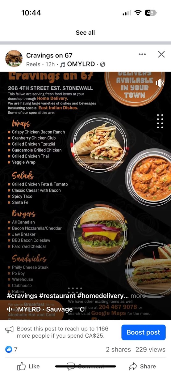 Menu Cravings On 67-8