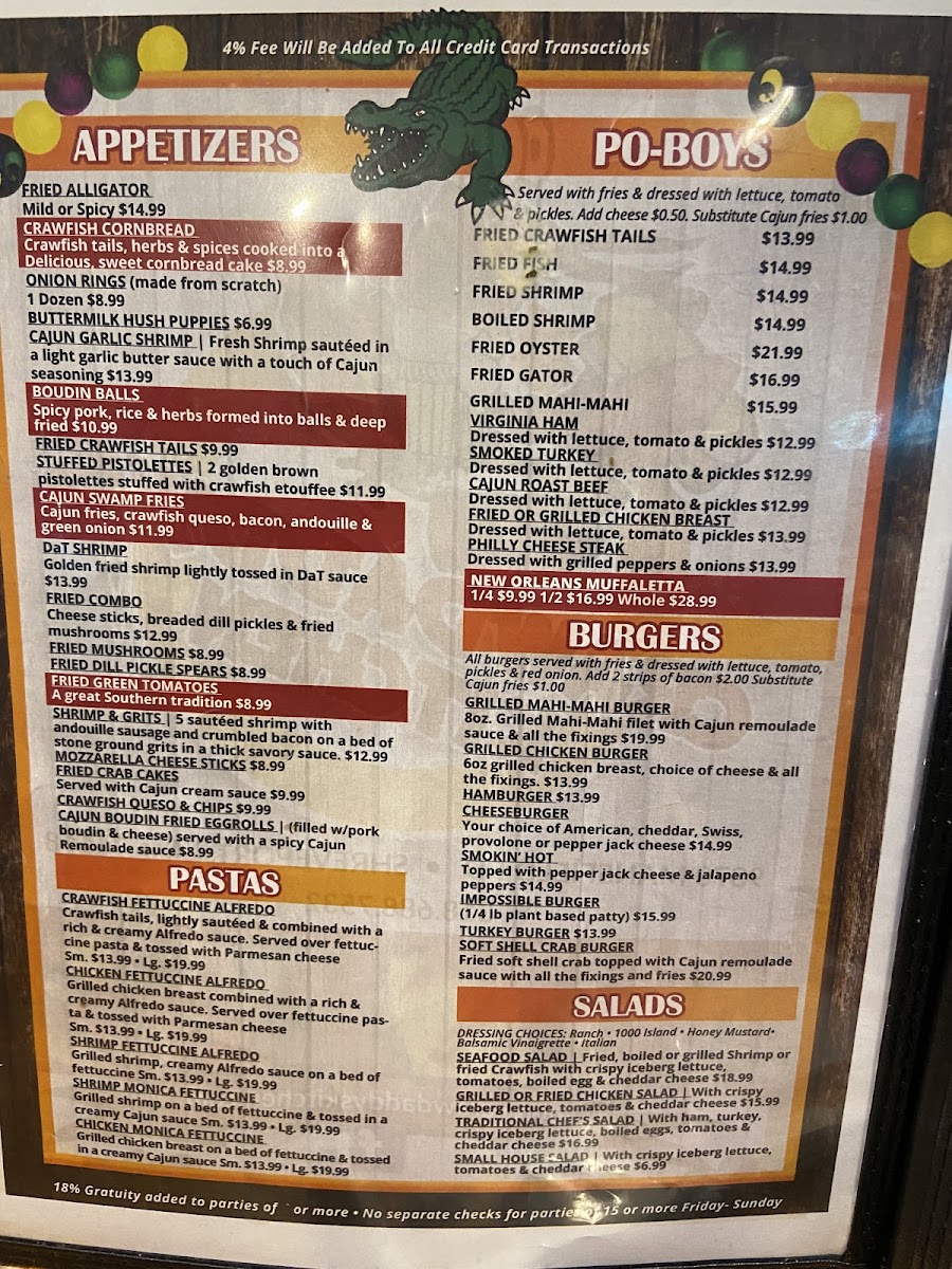 Menu Crawdaddy's Kitchen-1