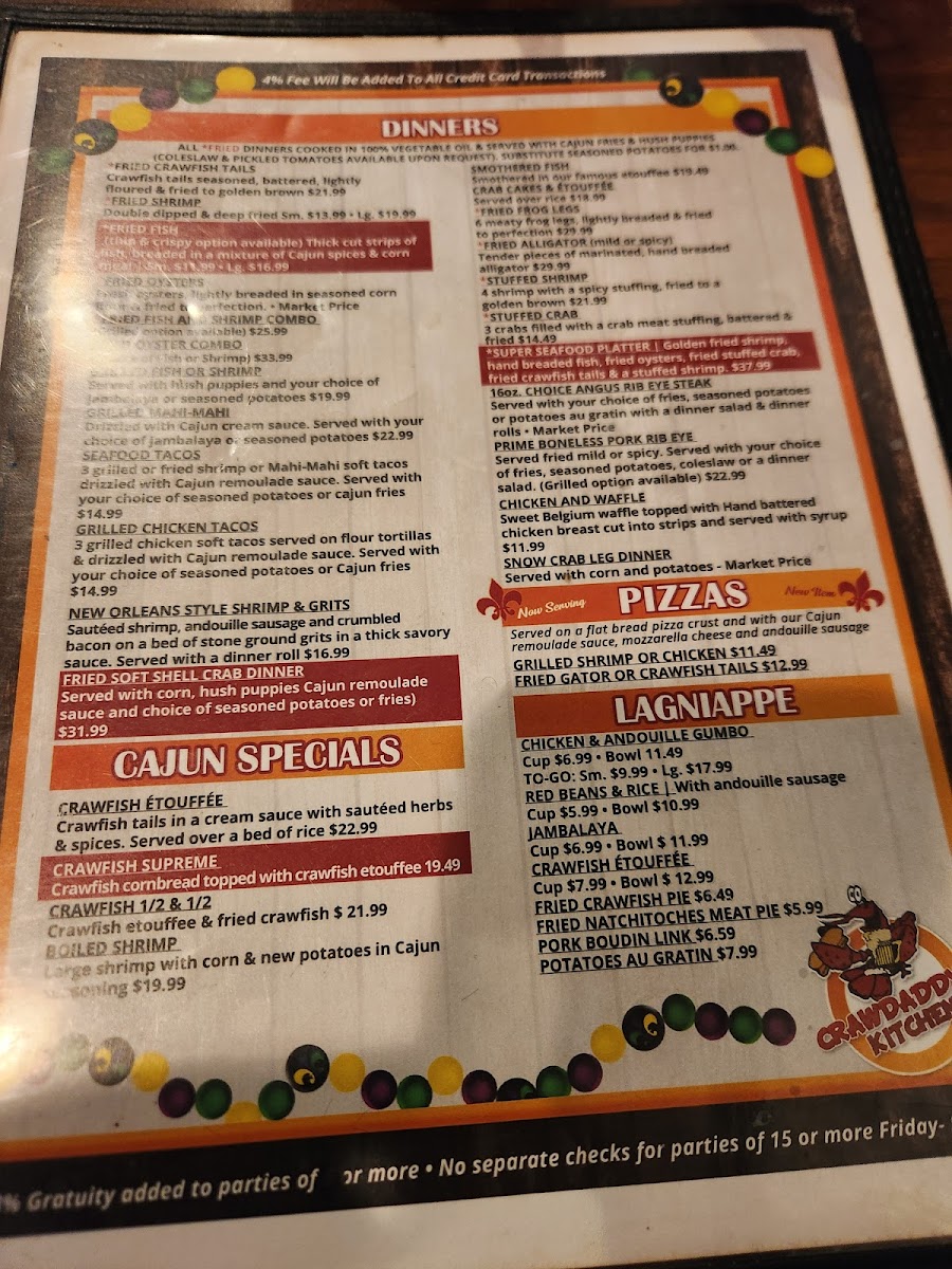 Menu Crawdaddy's Kitchen-10
