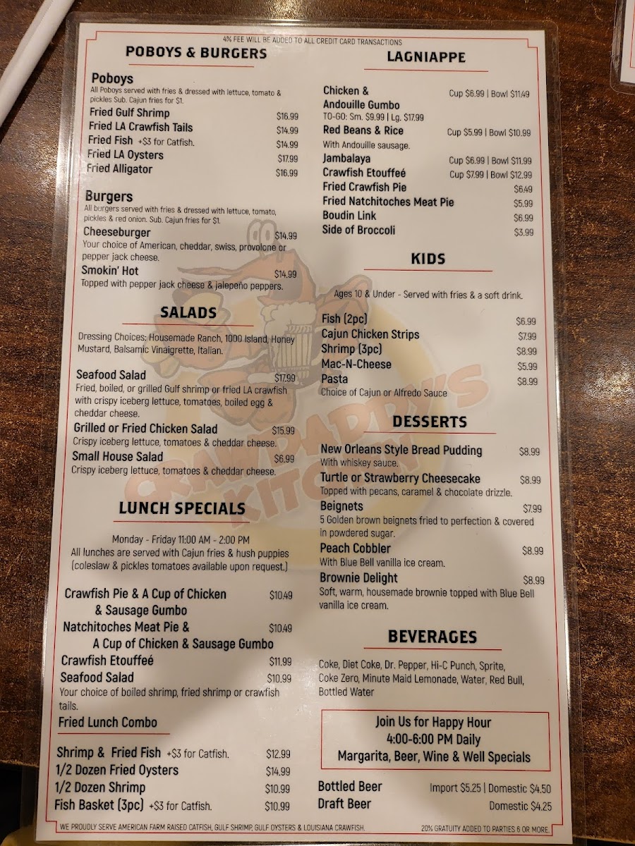 Menu Crawdaddy's Kitchen-6