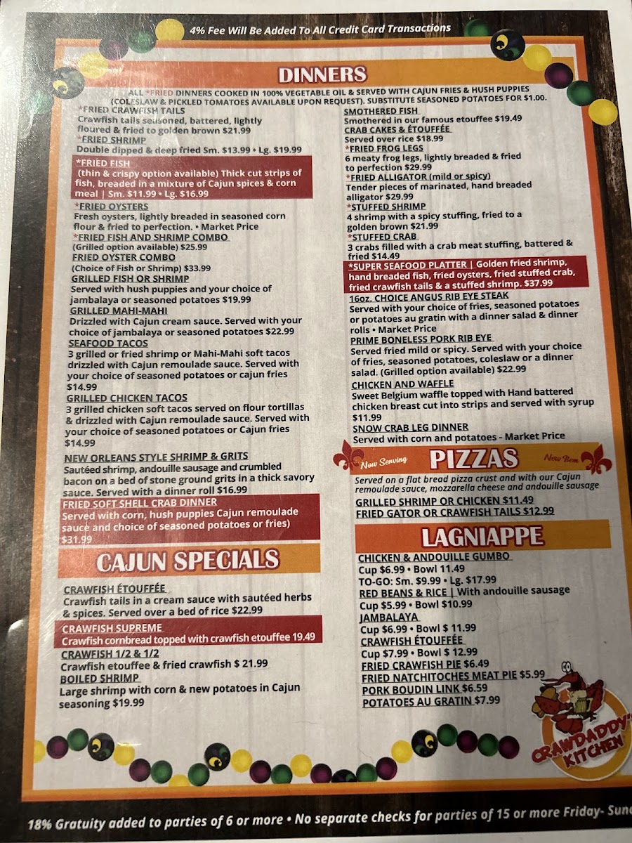Menu Crawdaddy's Kitchen-7