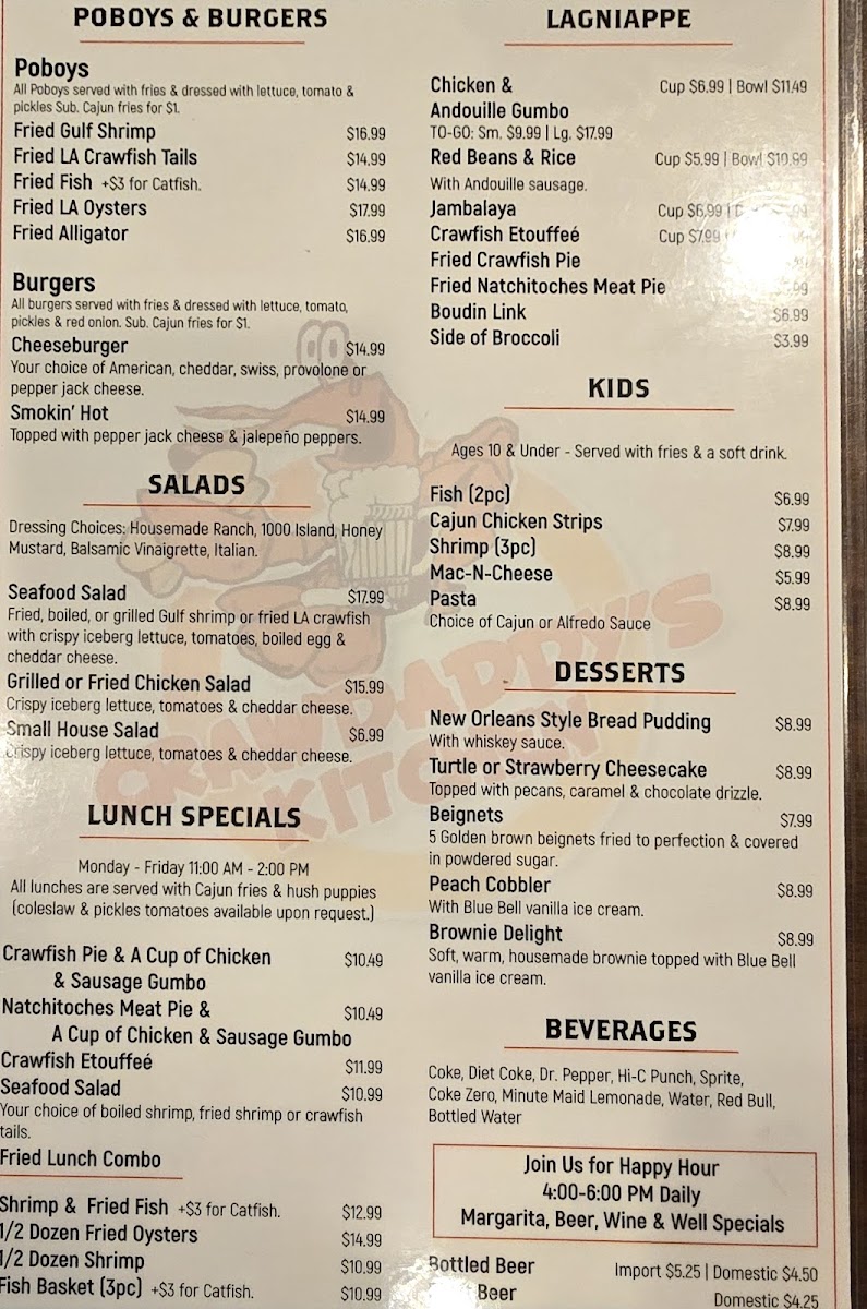 Menu Crawdaddy's Kitchen-9