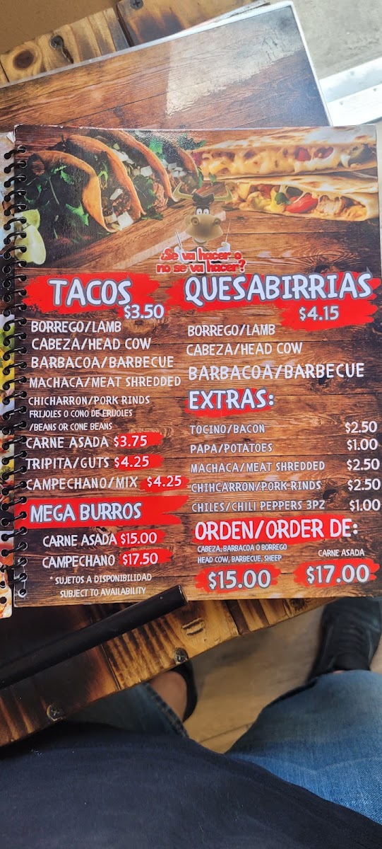 Menu Crazy Bull Inc.-1