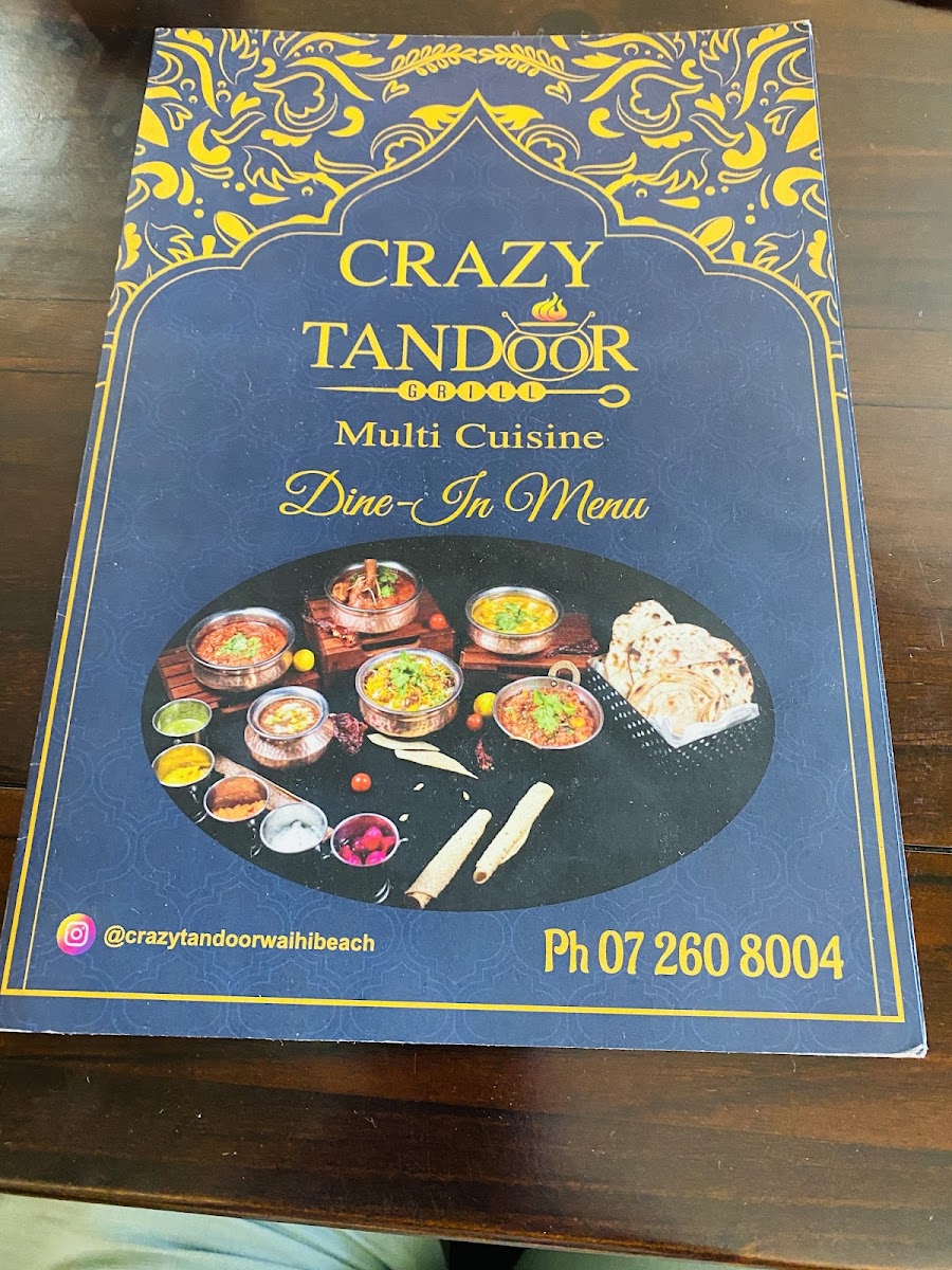 Menu Crazy Tandoor Waihi Beach-5