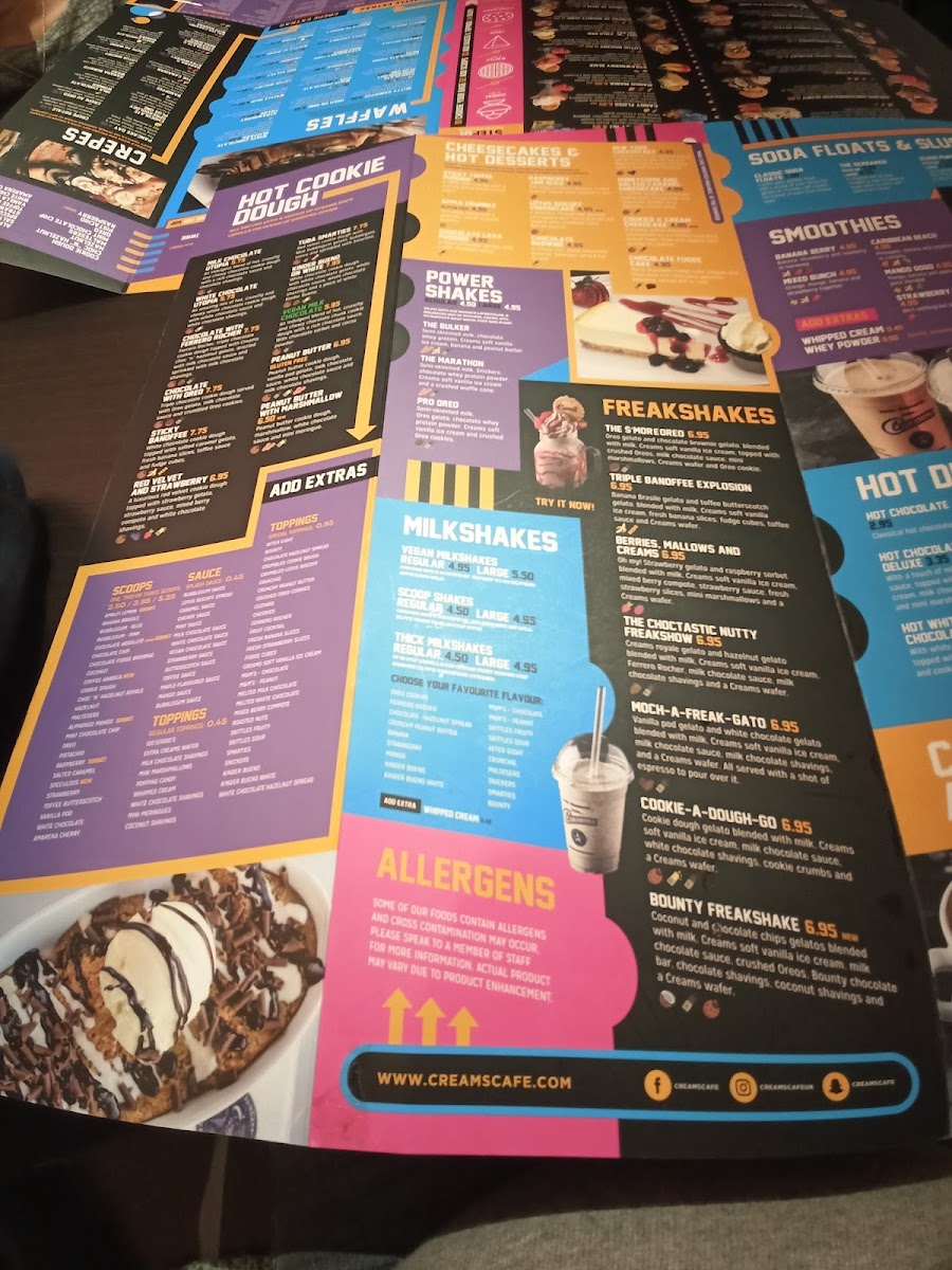Menu Creams-1