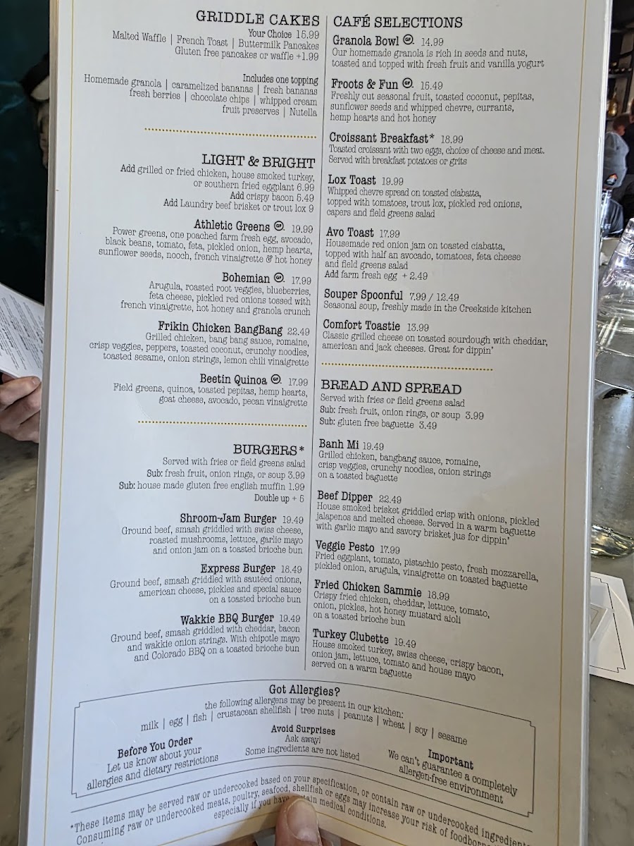 Menu Creekside Café & Grill-10