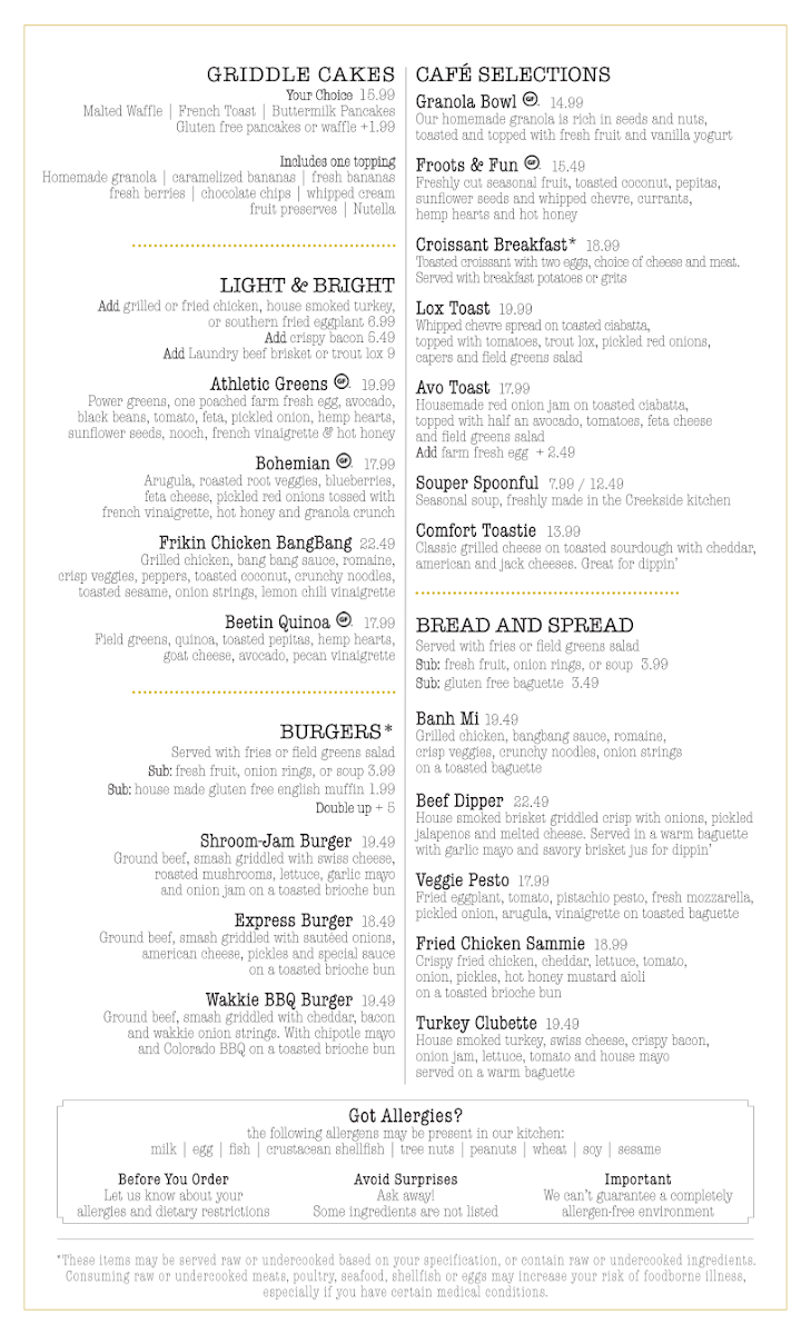 Menu Creekside Café & Grill-3