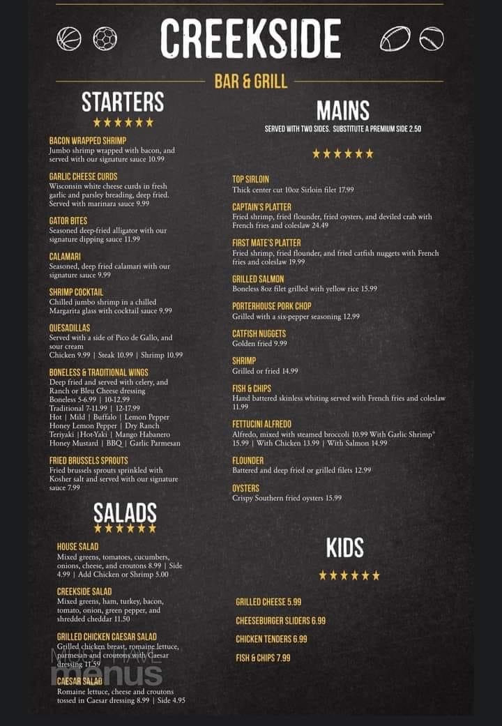 Menu Creekside-2