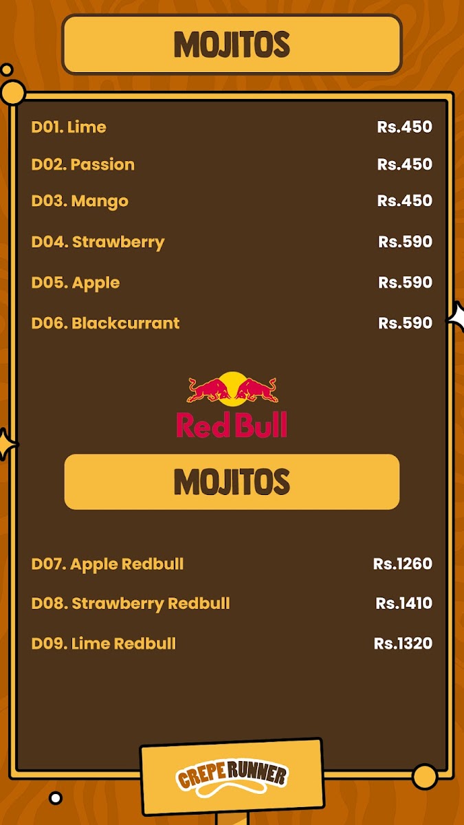 Menu Crepe Runner - Peradeniya Kandy-4