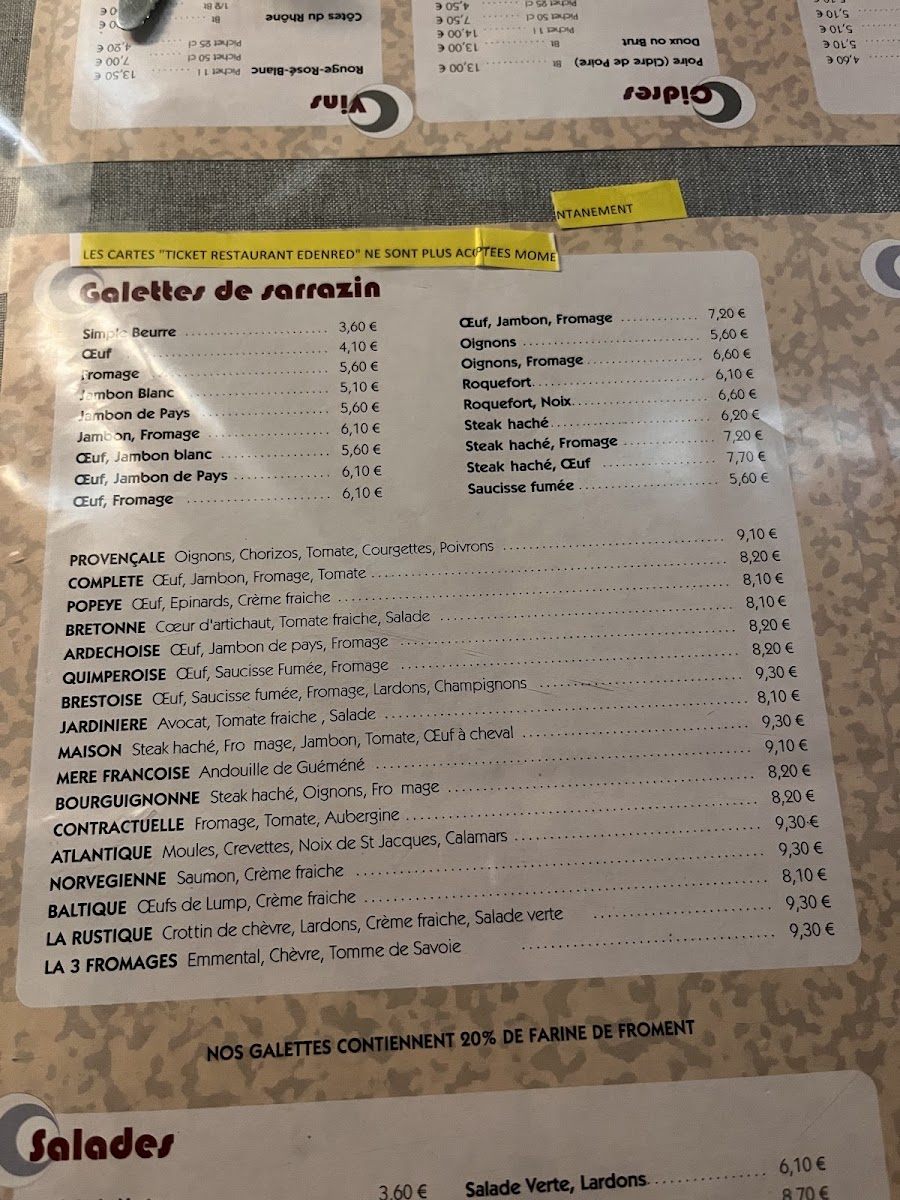 Menu Crêperie De La Gare-5