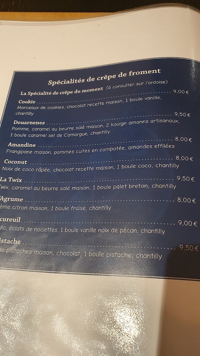 Menu Crêperie La Bretonne-2