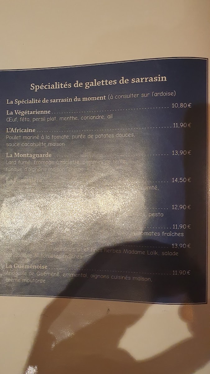 Menu Crêperie La Bretonne-5