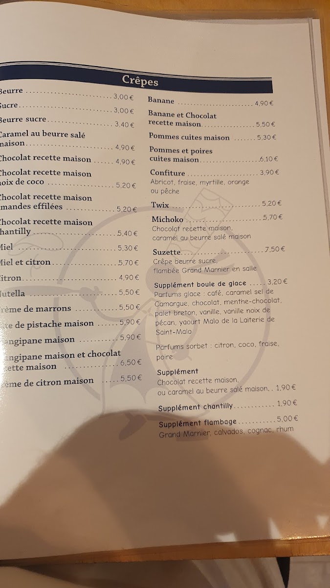 Menu Crêperie La Bretonne-6