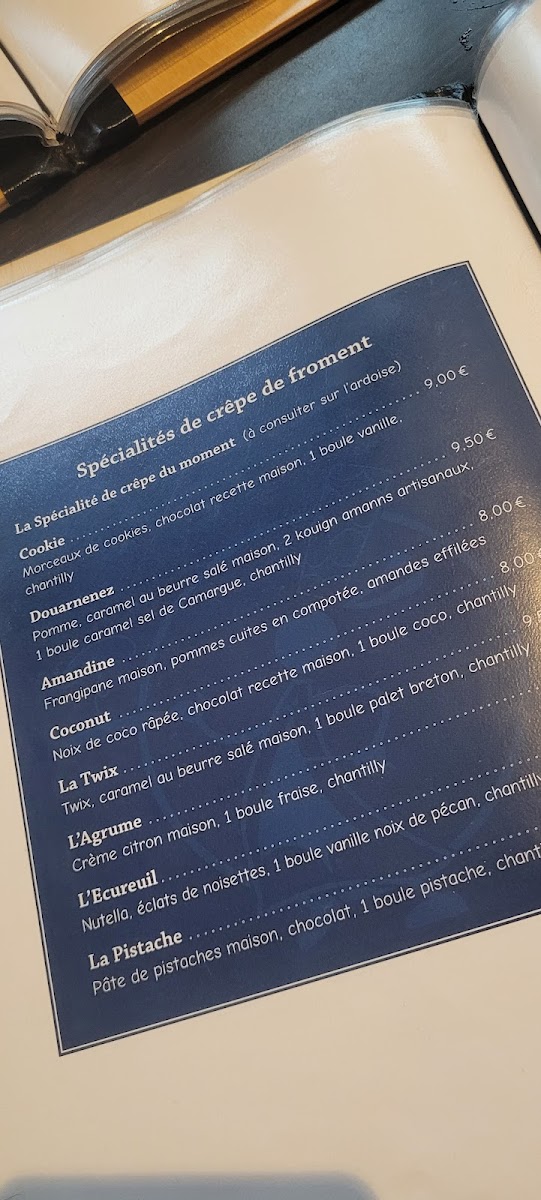 Menu Crêperie La Bretonne-7