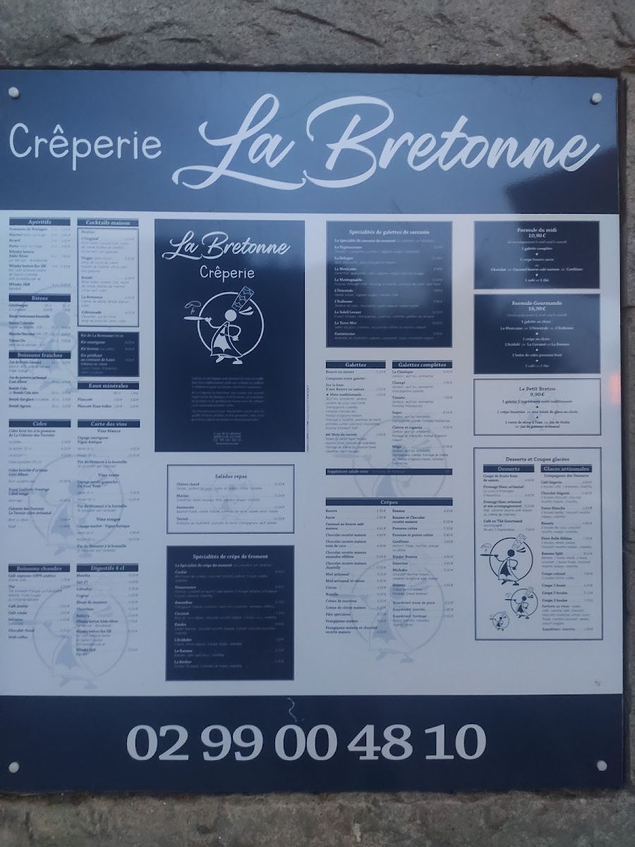 Menu Crêperie La Bretonne-8