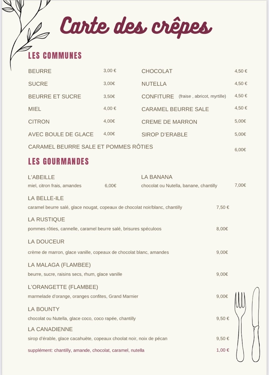 Menu Crêperie Le Beffroi-1