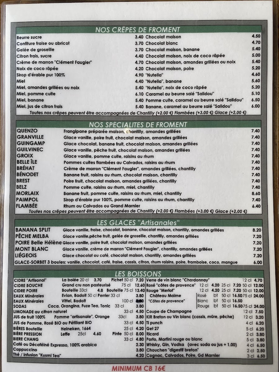 Menu Crêpes À L'affiche-1