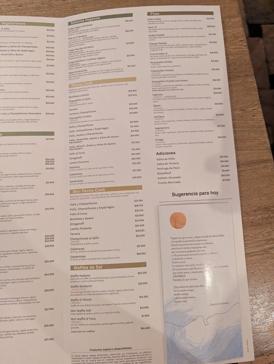 Menu Crepes & Waffles Centro Comercial Unicentro-2
