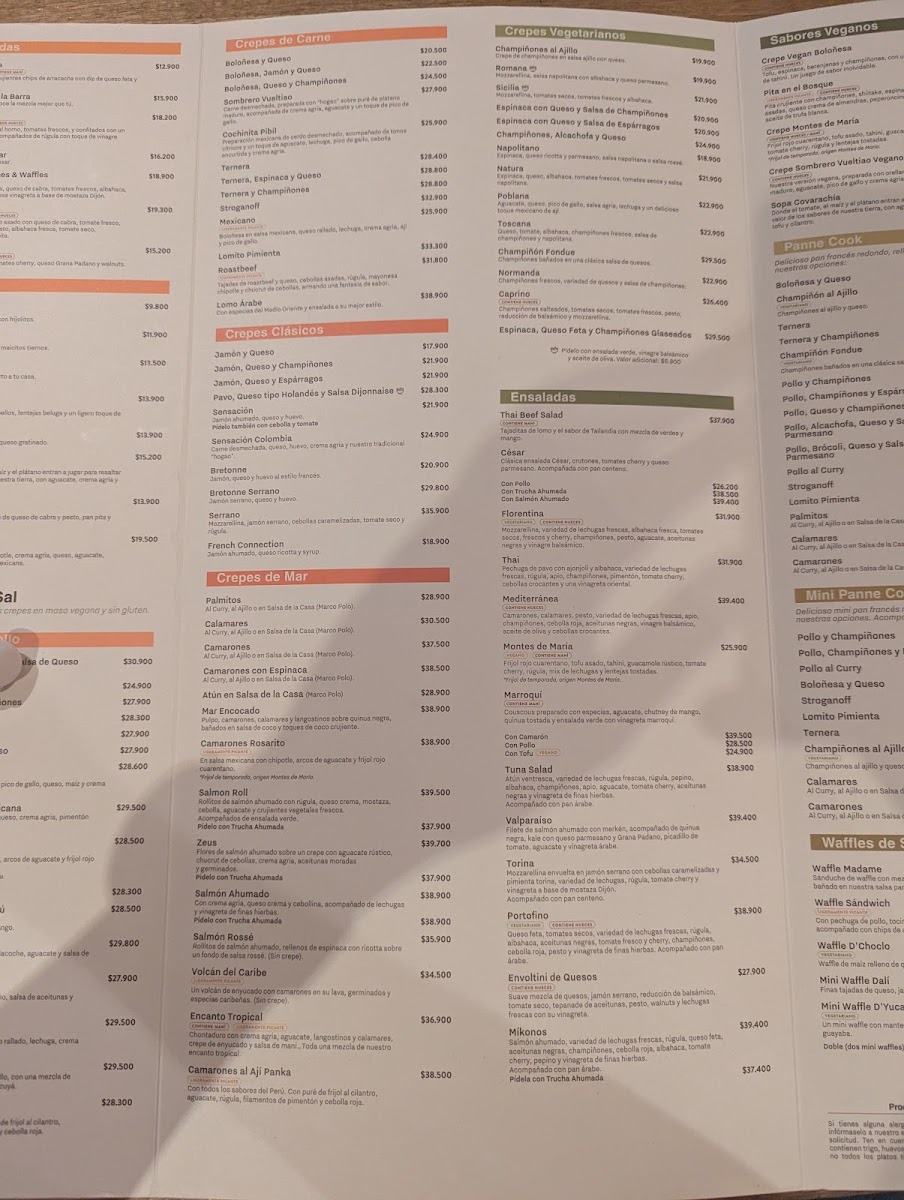 Menu Crepes & Waffles Centro Comercial Unicentro-4
