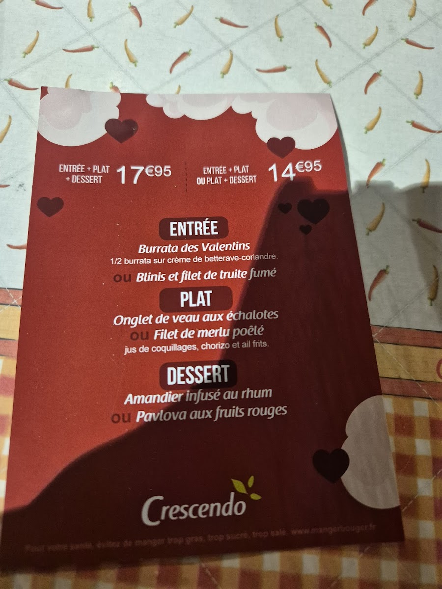 Menu Crescendo Restaurant-1