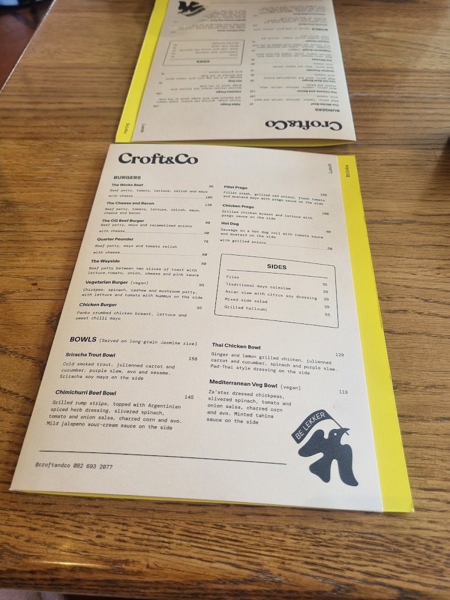 Menu Croft & Co-7