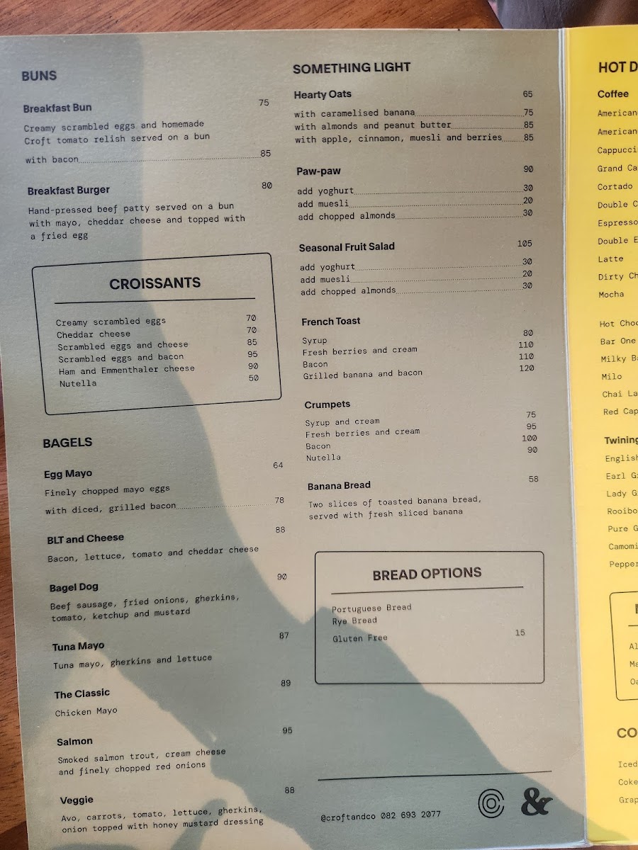 Menu Croft & Co-8