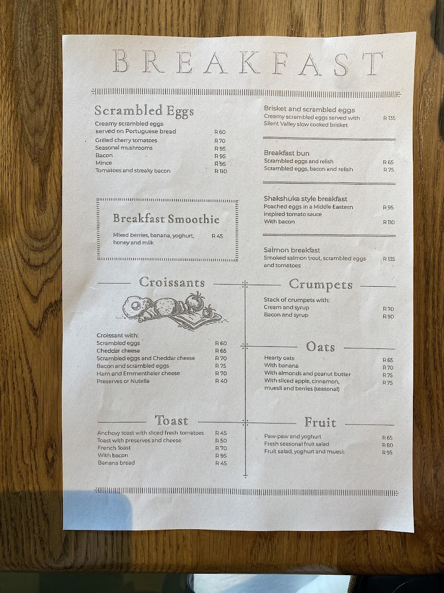 Menu Croft & Co-9