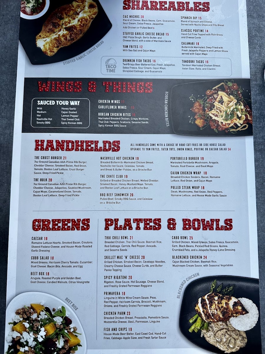 Menu Crust & Crate Fast Fired Pizza Pub-5
