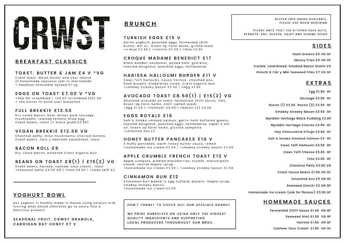 Menu Crwst-1