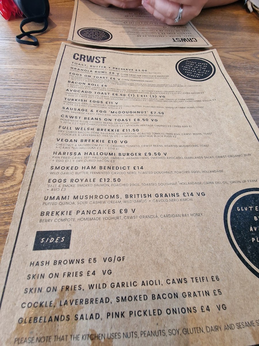Menu Crwst-9