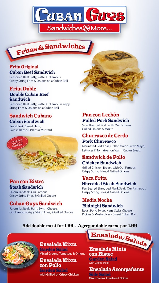 Menu Cuban Guys Restaurants - Kendall-10