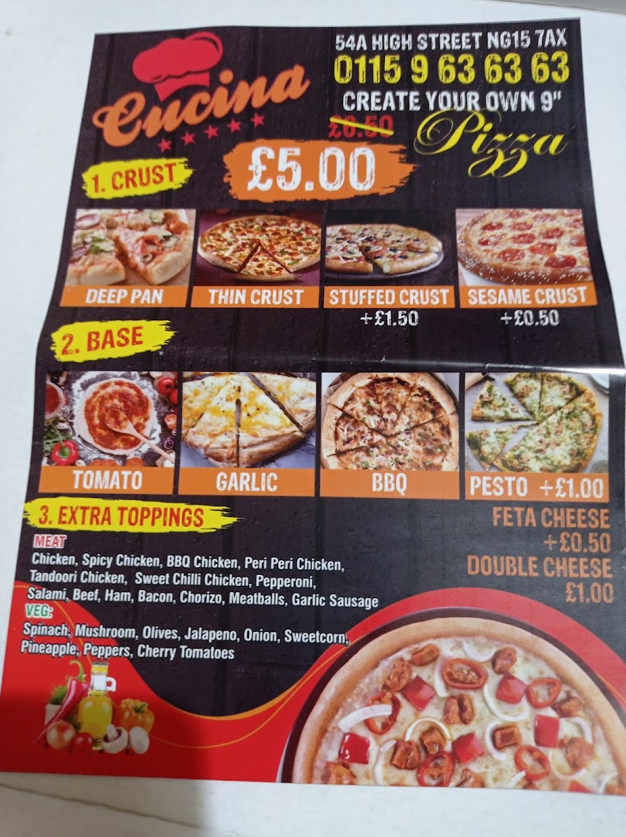 Menu Cucina Hucknall-1