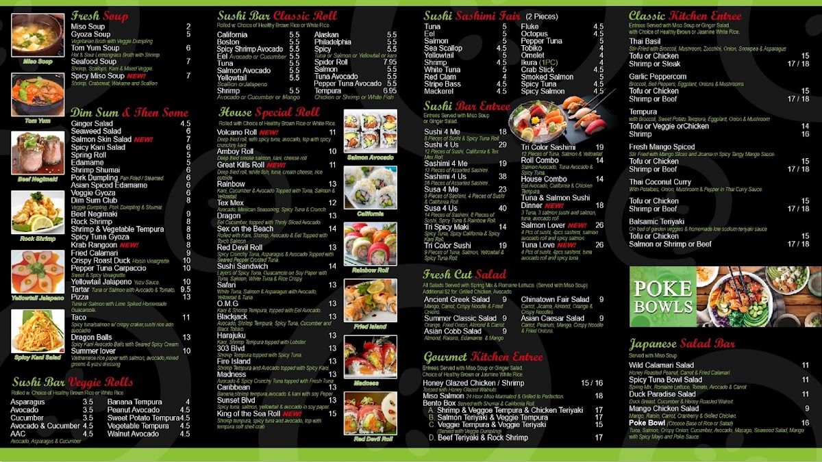 Menu Cucumber Sushi & Salad Bar On Hylan-7