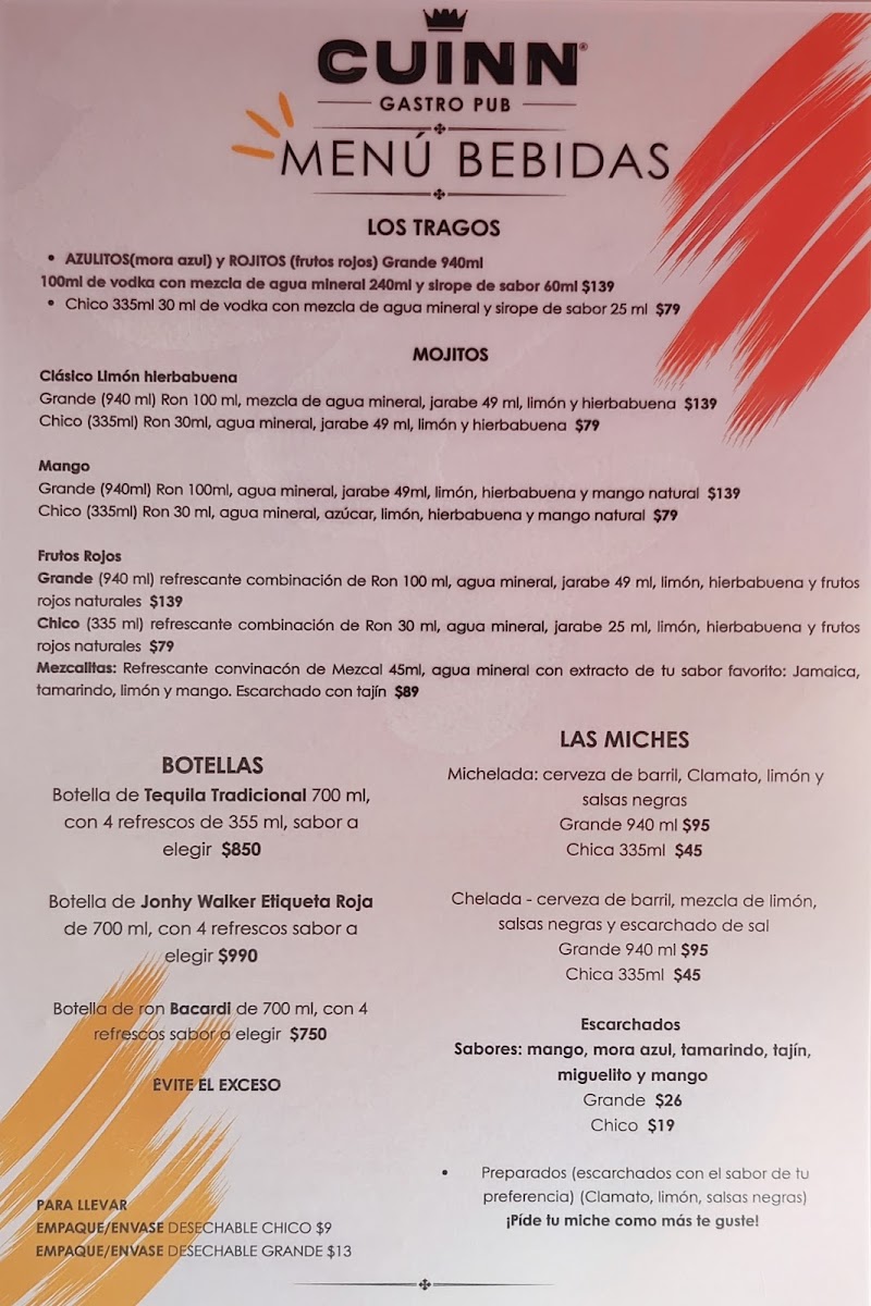 Menu Cuinn Gastro Pub-1